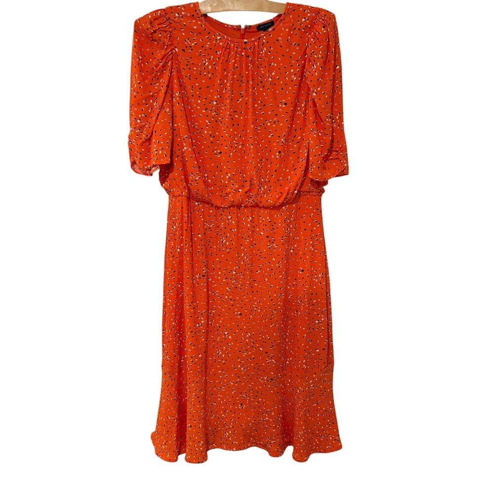 Ann Taylor | Midi Dress Half Sleeves Orange Career- Size 6